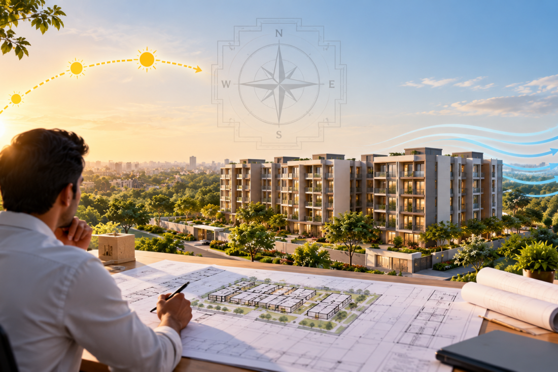 Planning & Layout Considering Directions, Sun path, Wind Direction And Vastu – Gives A Worth & Primumness