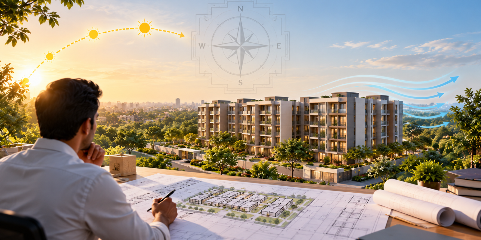 Planning & Layout Considering Directions, Sun path, Wind Direction And Vastu – Gives A Worth & Primumness